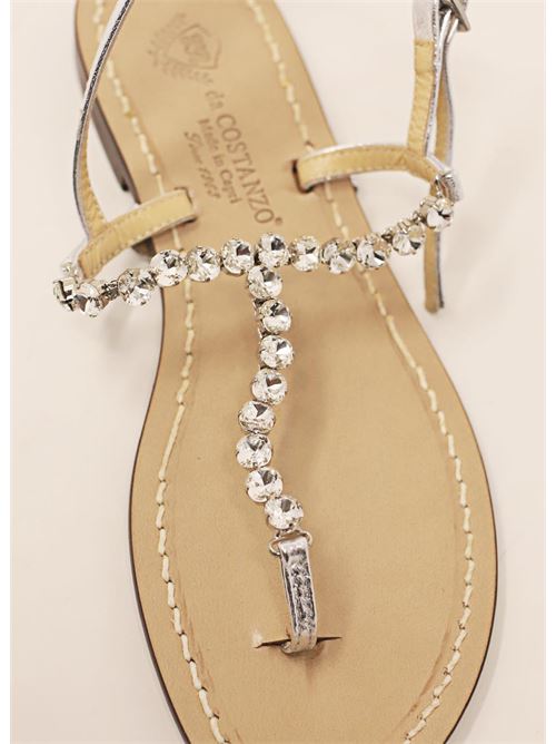 silver jeweled Capri sandals Da Costanzo | BASICJEWEL25ARGENTO